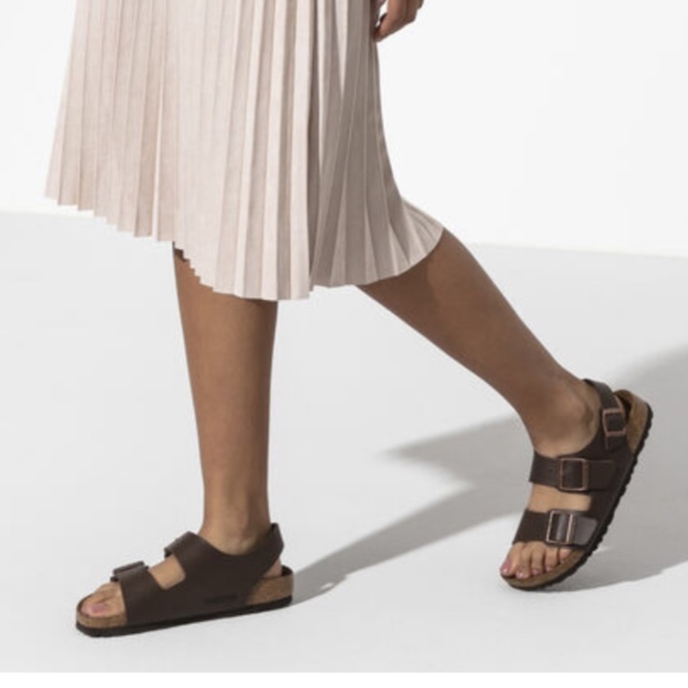 Birkenstock brown Milano leather sandals size 8